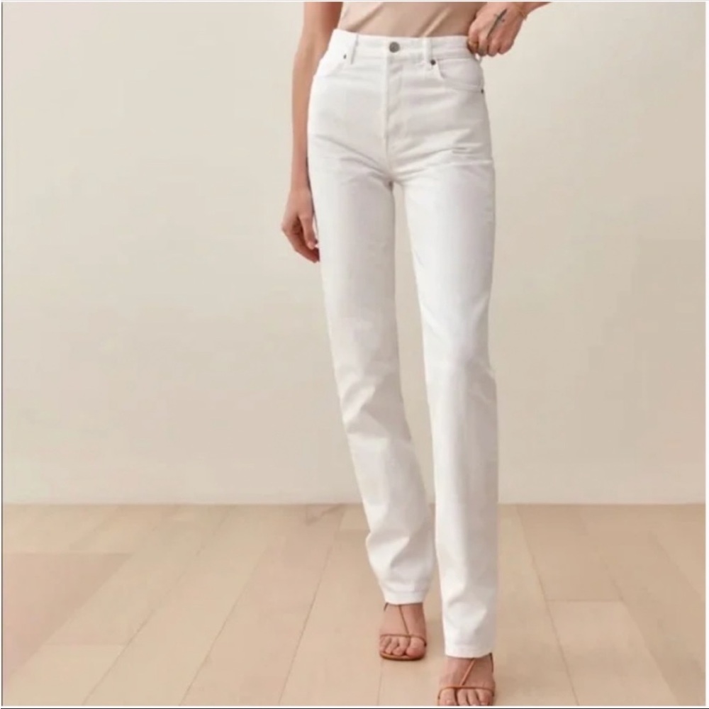 Reformation Cynthia High Rise Straight Long Jeans 30